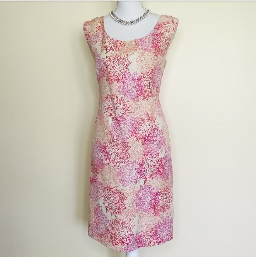 Sigrid Olsen pink floral summer dress